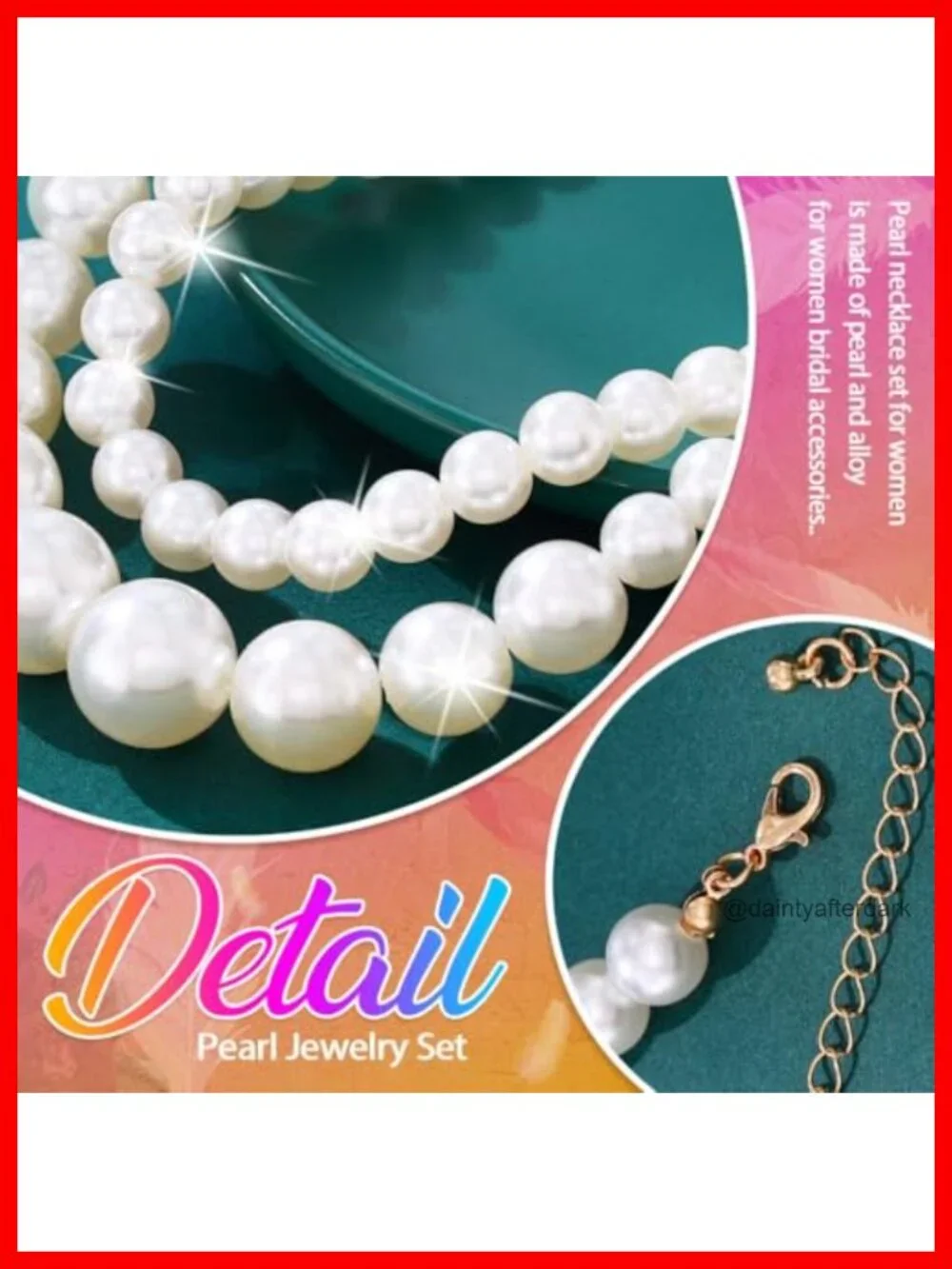 Pearl Jewelry Set - Choker Necklace, Earrings, Bracelet, Ring - Wedding Bridal